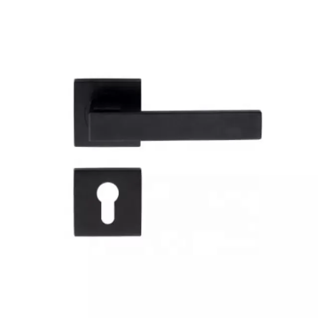 Black Color Modern Design Apartment Lock Door Mortise Lever Handle Lock Black Door Handles With Lock
