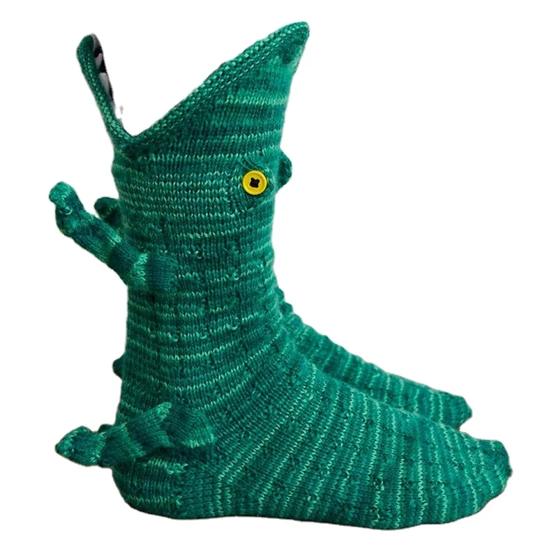 Christmas 3D Animal Shaped Floor Socks Novelty Knitted Winter Warm Floor Socks Shark Crocodile Socks