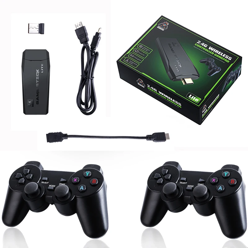 Новейший M8 Mini Game Consoles2.4G беспроводной геймпад 4K игровая консоль плеер для PS1 встроенный 10000 игр