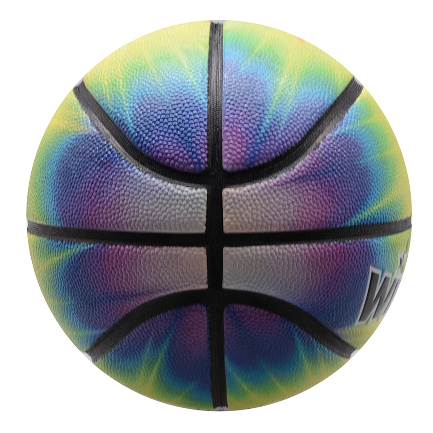 High quality size 7 basketball colorful PU basketball