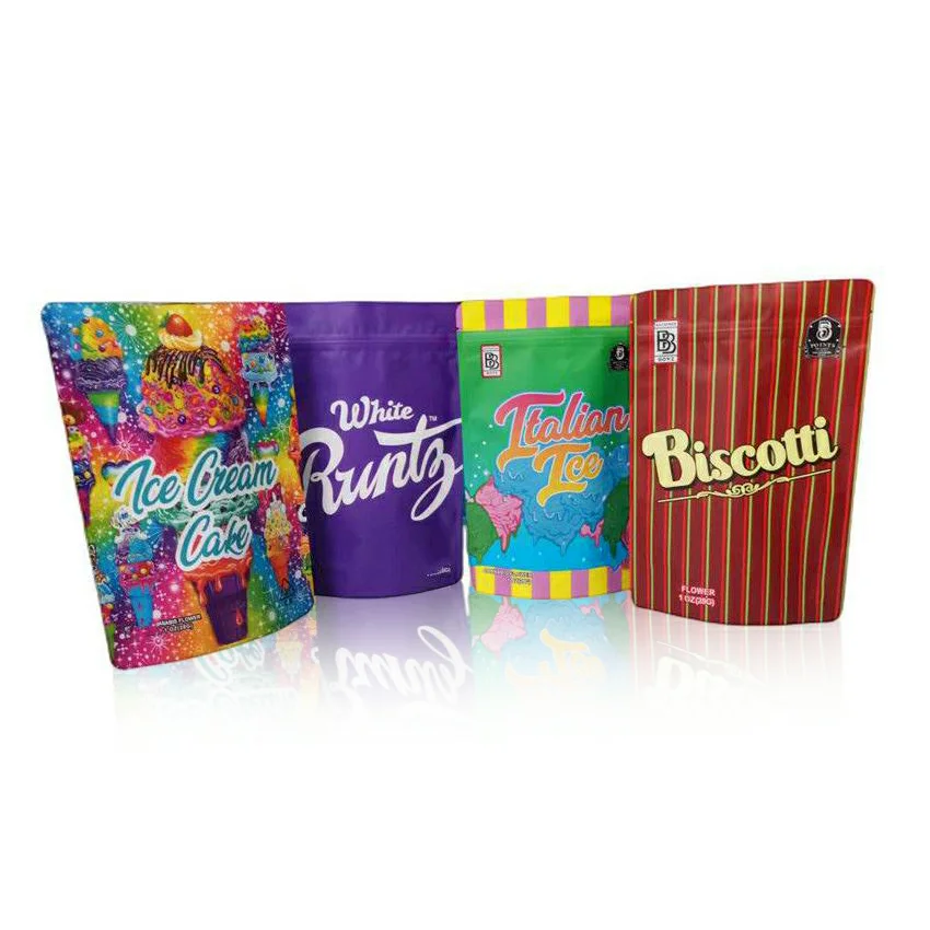 Custom Printed Heat Seal 3.5 1Lb Candy Doypack Smell Proof Stand Up Pouch Plastic Packaging Mylar Ziplock Bags