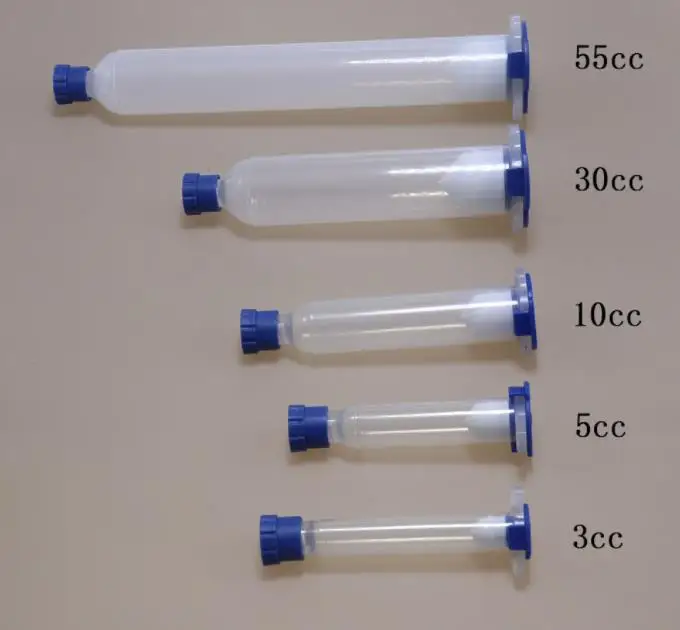 New  Us Style Adhesive Plastic Dispensing Adapter Glue 30Cc Transparent Cylinder Fluid Oral Dispenser Black Syringe Barrel