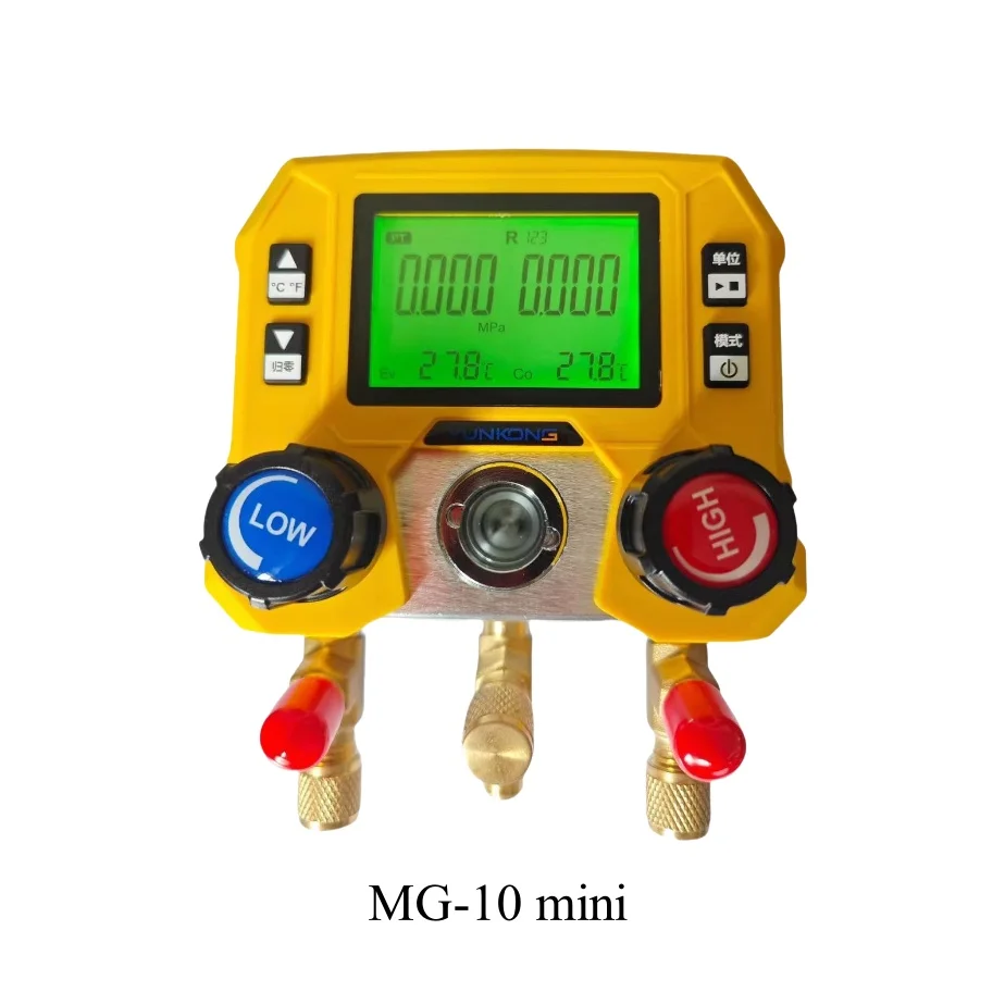 l MG-10  88 kind frigerant gas Leak Detection  Digital Refrigeration Hvac Digital Manifold Gauge Meter Temperature Tester