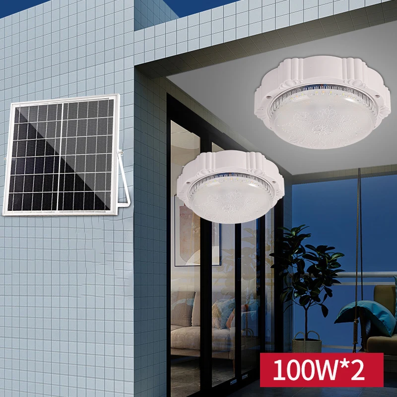 Wholesale remoter control led solar ceiling mounted light lamp indoor 200w watts outdoor  lights