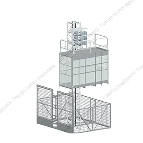 SC200 200 Construction lift and building hoist for workers and material using helical reducer