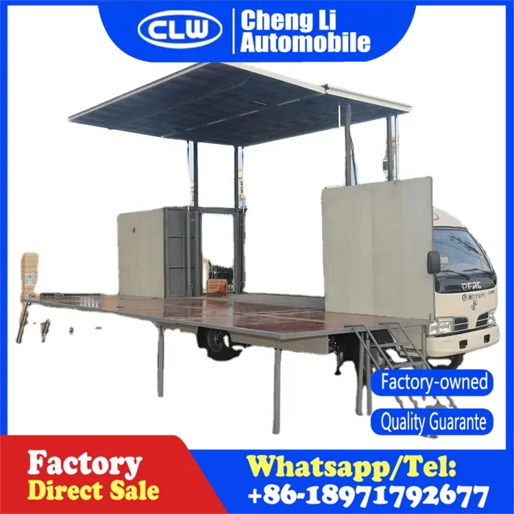 Mobile stage truck with sound system New hydraulic stage truck mobile roadshow truck for sale