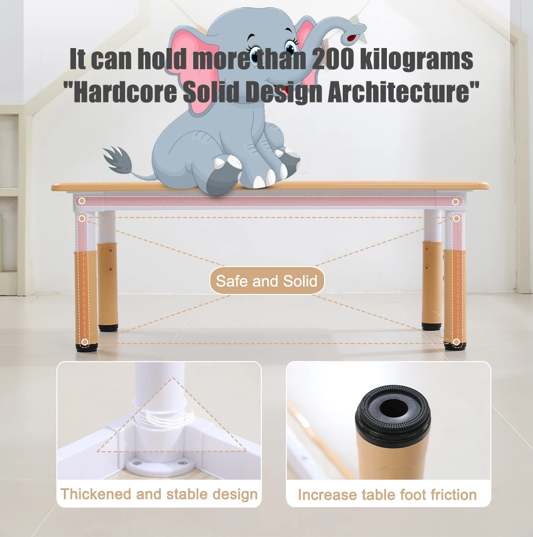 Kids Study Table Chairs Set Height Adjustable Toddler Table and Chair Set for Kids Graffiti Desktop Plastic Children Art Table