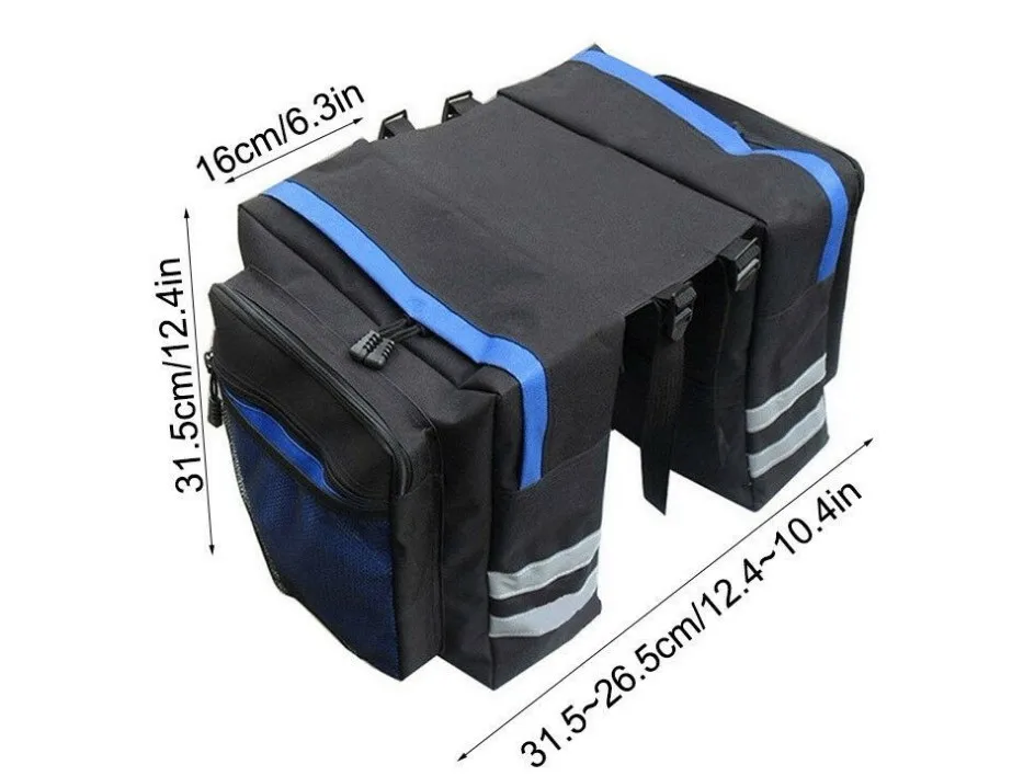 100% Waterproof Bicycle Bag Bike Pannier Bag Cycling Pannier Rear Rack Big Capacity Bicycle Bag