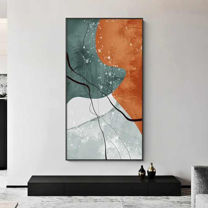 BIGIMAGE Custom Living room modern abstract solid color 3D thick texture decoration oil painting digital printing dropshipping