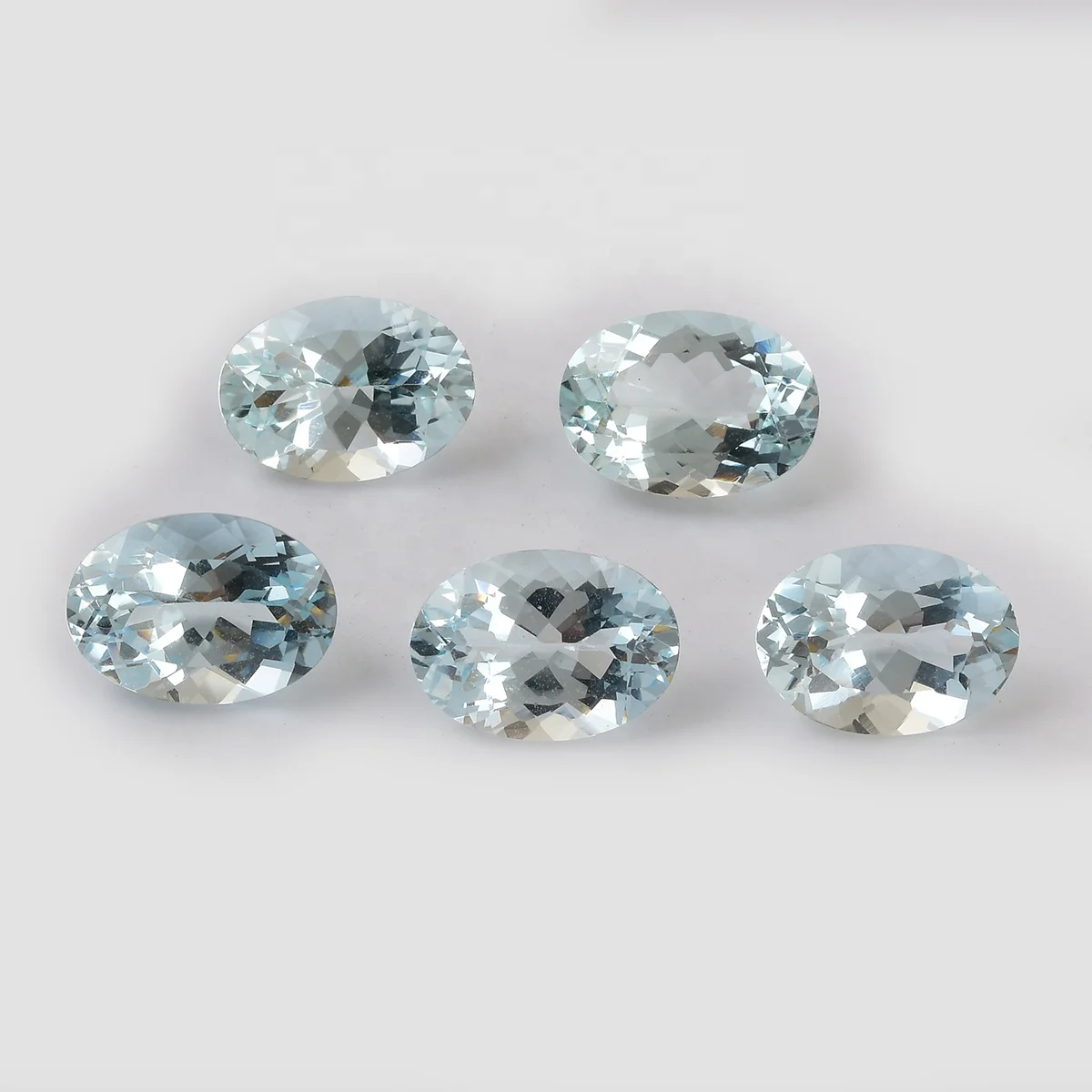 14x10mm faceted oval wholesale natural aquamarine oval loose gemstone for making jewelry deal price bulk sale