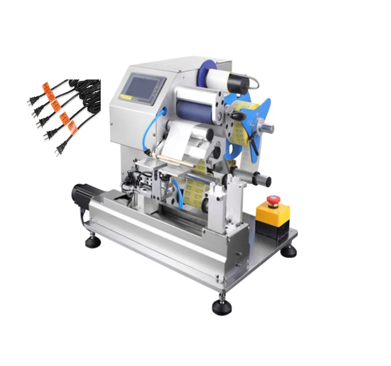 High speed semi Automatic tube power cable usb wire labeling machine sleeve labeling machine tube labeler for tubes