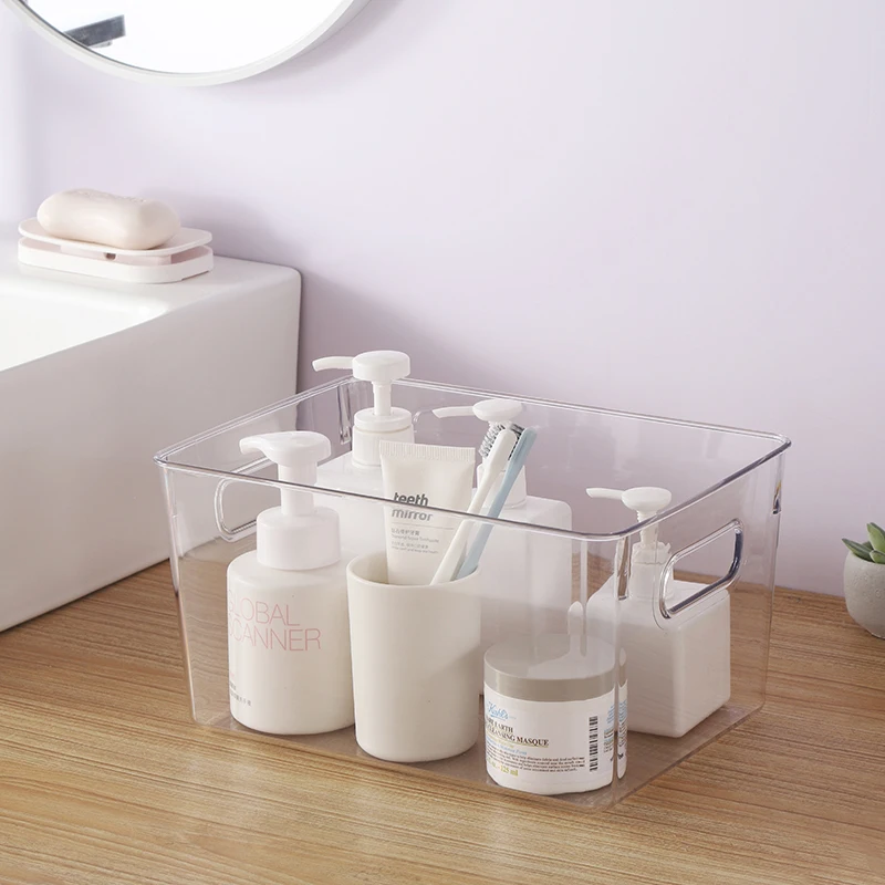 Factory Hot Sale Large size Durable household cosmetic Boxes Plastic Stackable Bin Book Storage Box