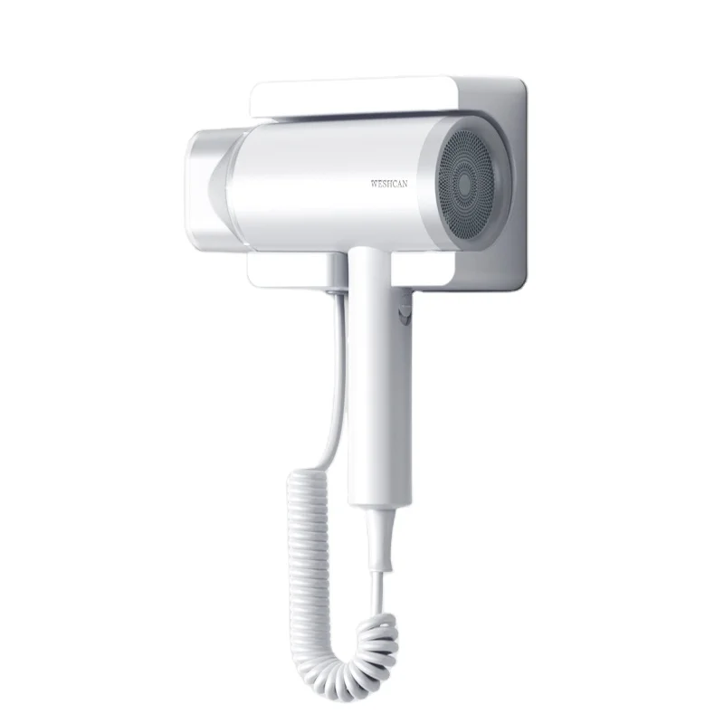 Weshcan Bathroom Hairdryer ABS Electric Wall Mounted Hanging Hotel Hair Dryer