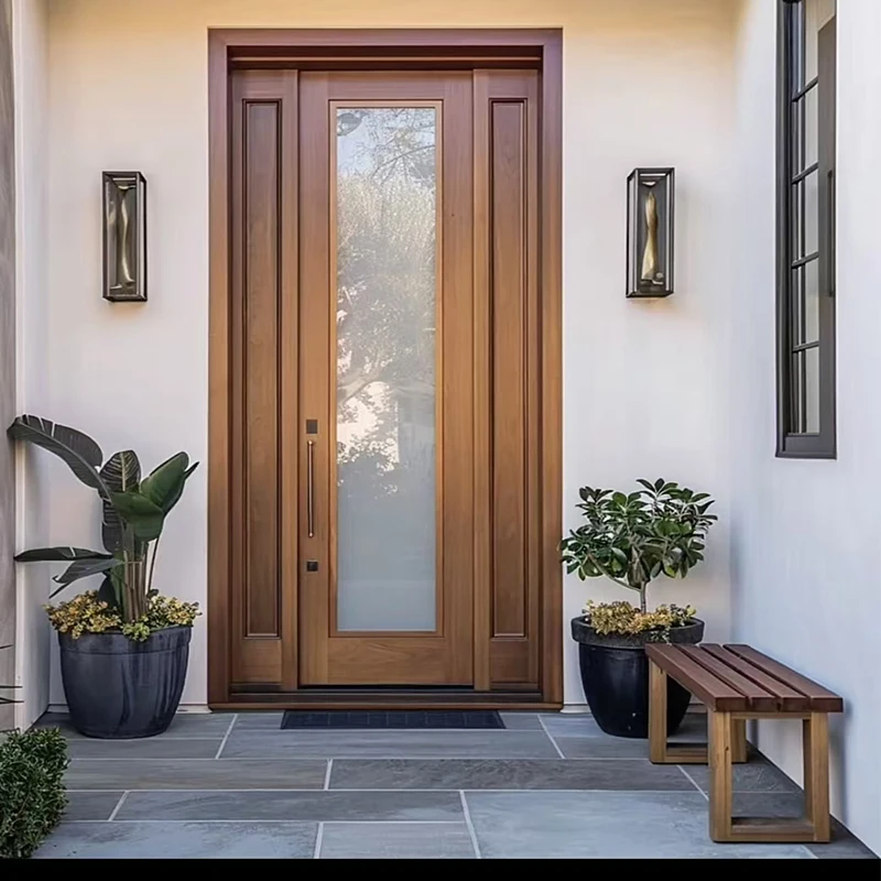 180-Degree Swivel Design Pivot Exterior Entry Doors Stainless Steel and Glass with High-End Appearance