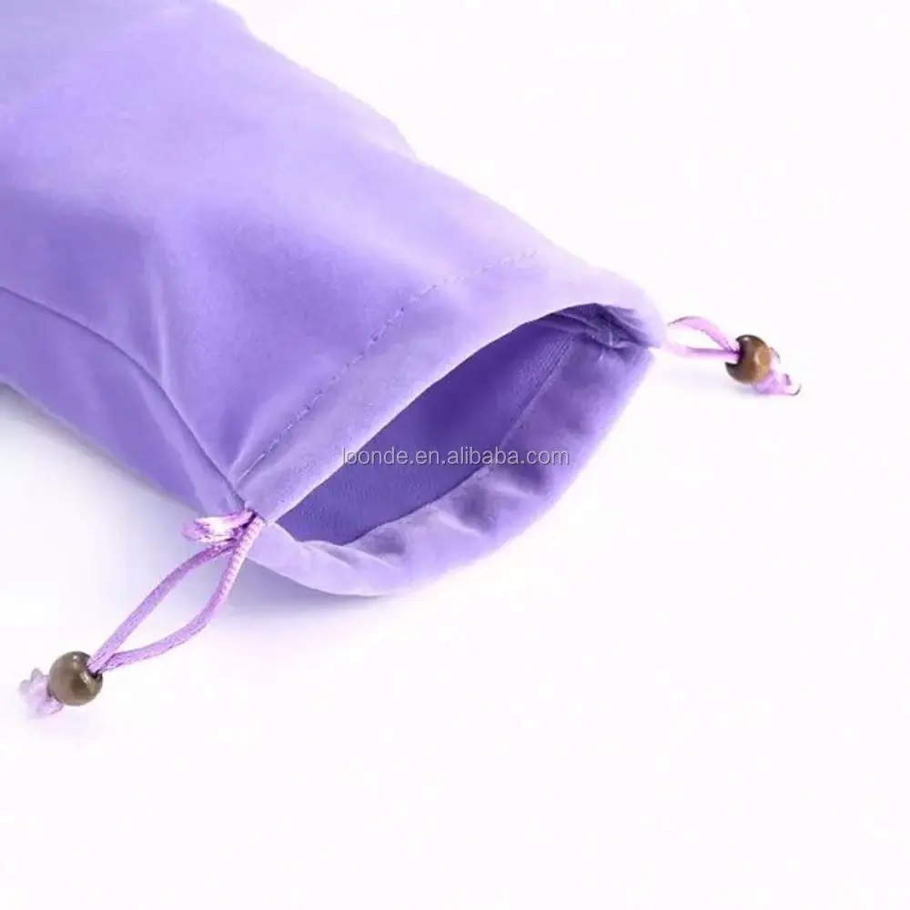 New soft mobile phone velvet pouch drawstring sack bags