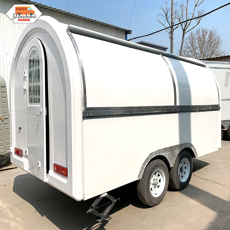 YANZHIMEI Catering Food Trucks/ Mobile Food Cart / Enclosed Cargo Trailers For Sale