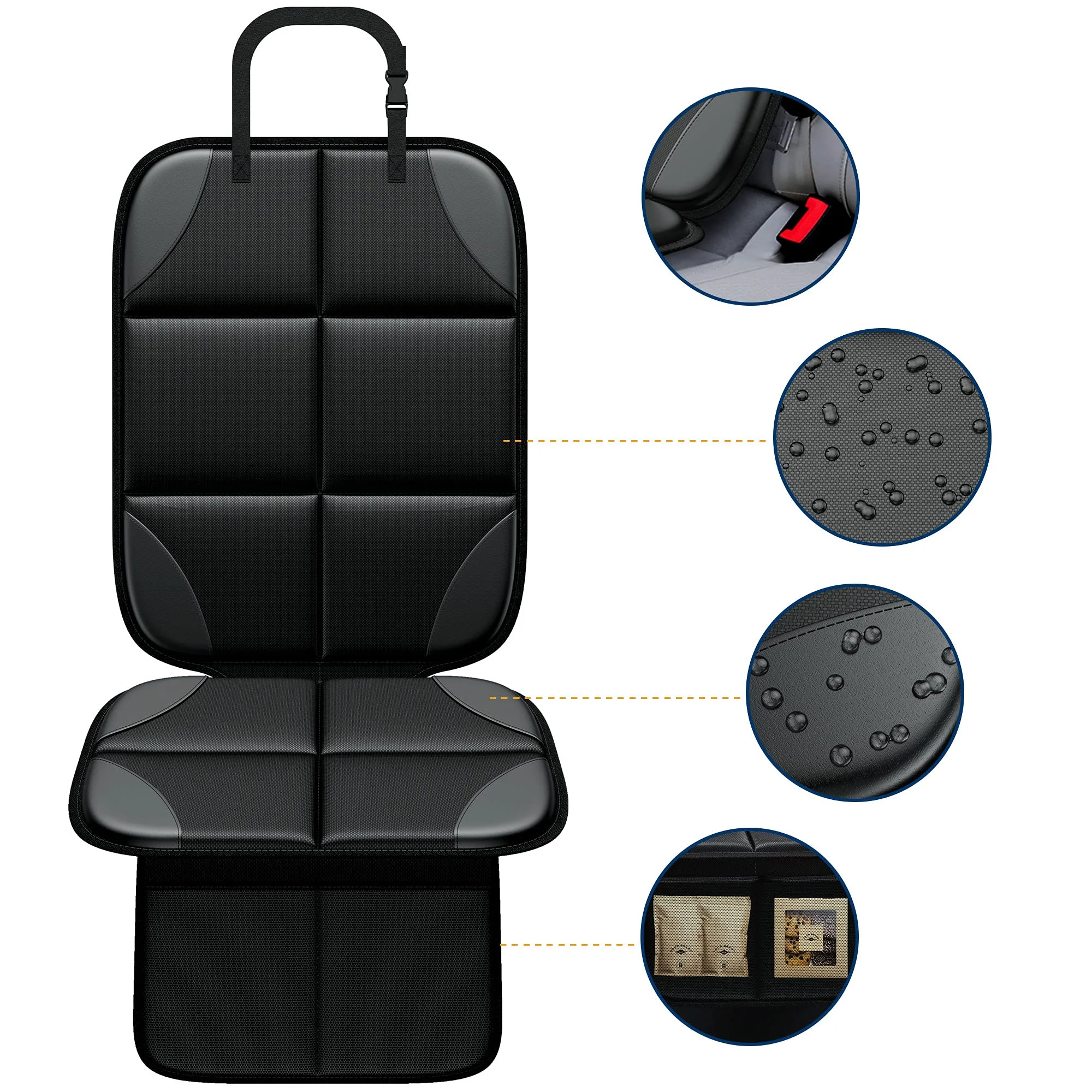 Высококачественный чехол для автомобильного сиденья, нескользящая защитная подушка для автомобильного сиденья, Нескользящие универсальные кожаные чехлы для автомобильных сидений для малышей