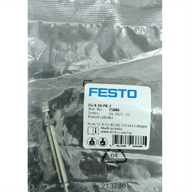 Festos mini cylinder EG series EG-2.5-4-6-5-10-15-20-25-PK-2-3 short-stroke round cylinder