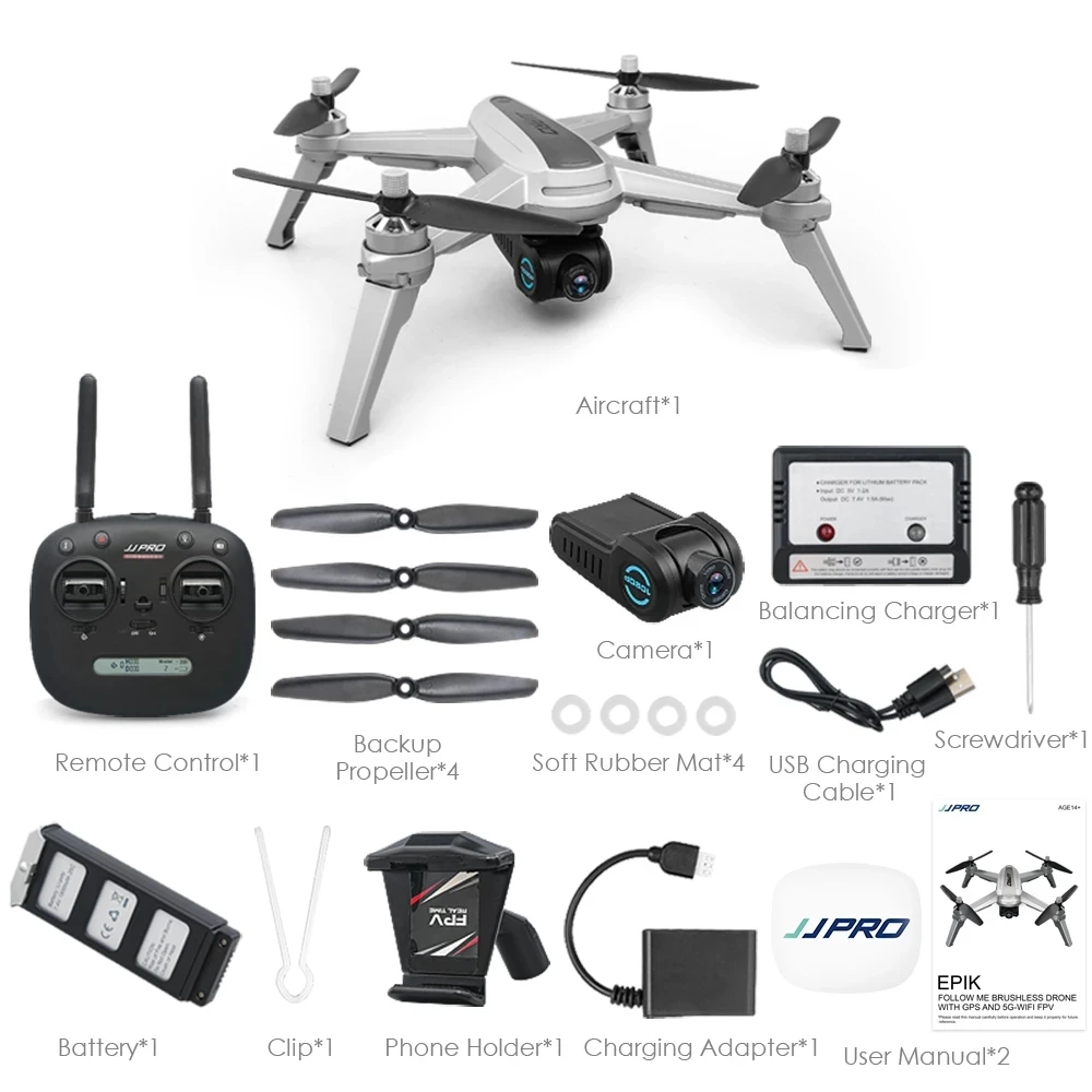 Drop shipping JJRC JJPRO X5 X5P EPIK FPV RC drone Quadcopter With 4K HD video Camera 5G Wifi GPS Follow Me Altitude Hold RTF