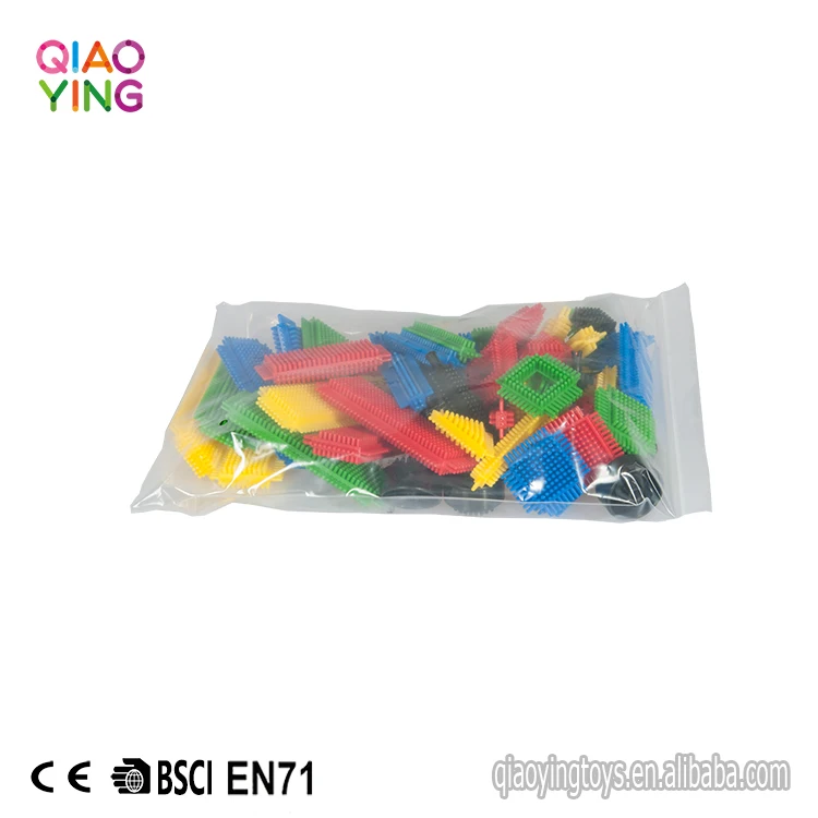 
High Quality Bristle Blocks Plastic Building Blocks Toys 68 Pieces In Poly Bag (S) 