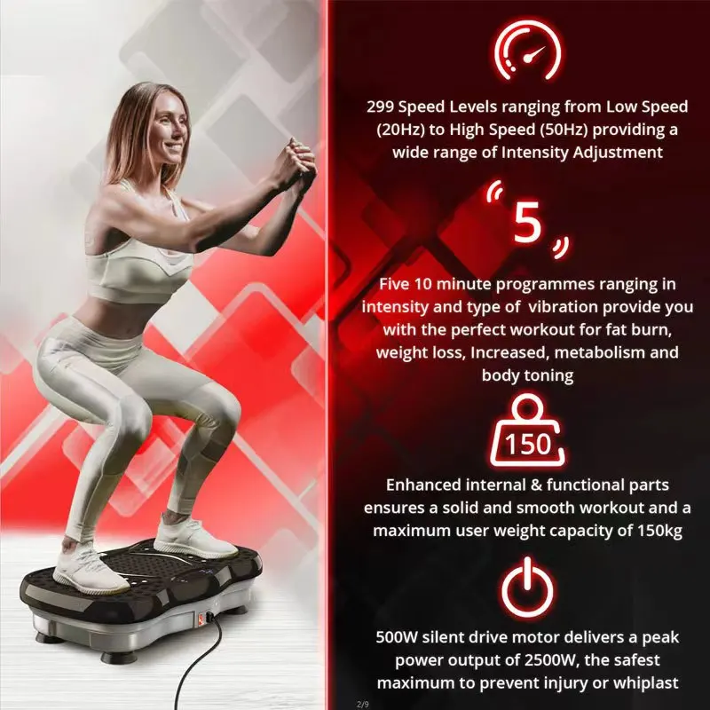 Vibration Plate Exercise Machine Whole Body Workout Power Vibrate Fitness Platform  for Weight Loss Shaping Home Gyms Workout