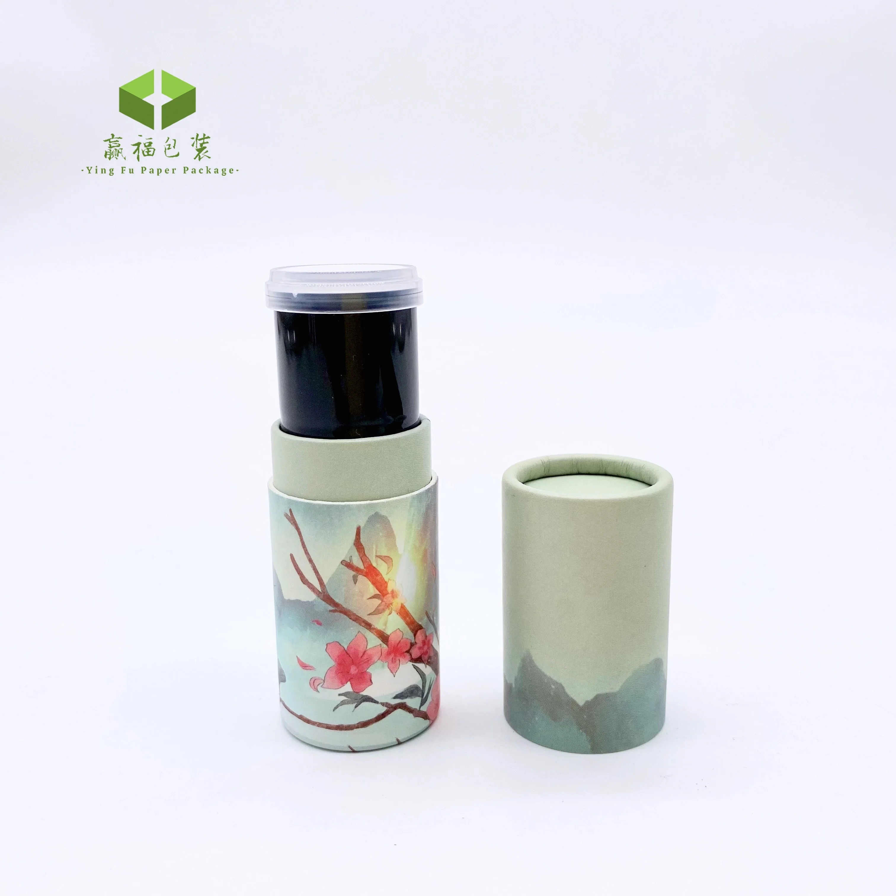 Eco friendly cardboard paper lipstick tube for 5g lip balm lip gloss deodorant eco packaging twist up roll on stick container