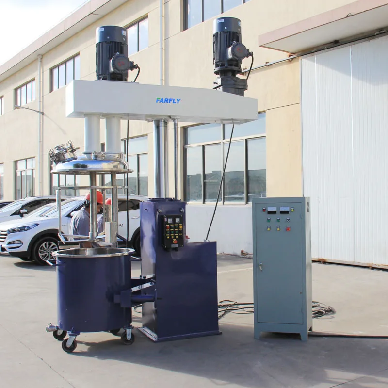 FDL1000 Putty vacuum mixer Industrial Paint Mixer, adhesive/printing paste double shaft mixer CE Certificate