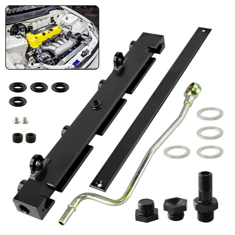 Aluminum Fuel Rail Fits For K20 K20A2 K20A3 K20Z1 RSX Integra Type R EP3 DC5 K24 Red / Black