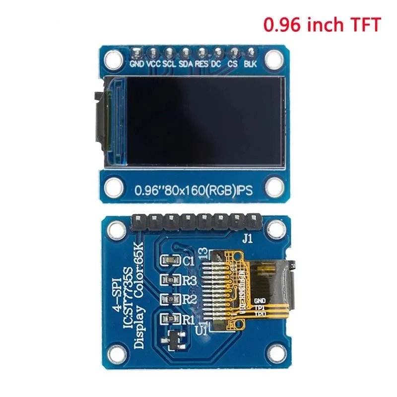 TFT-дисплей 0 96/1 3/1 44/1 77/1 8/2 4/2 8 дюймов IPS 7P SPI HD 65K TFT полноцветный ЖК-модуль ST7735 Привод IC 80*160 для Arduino