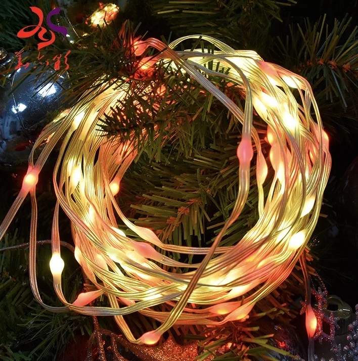 Fast Delivery Fully transparent line Multi Color RGB Point control light string waterproof led