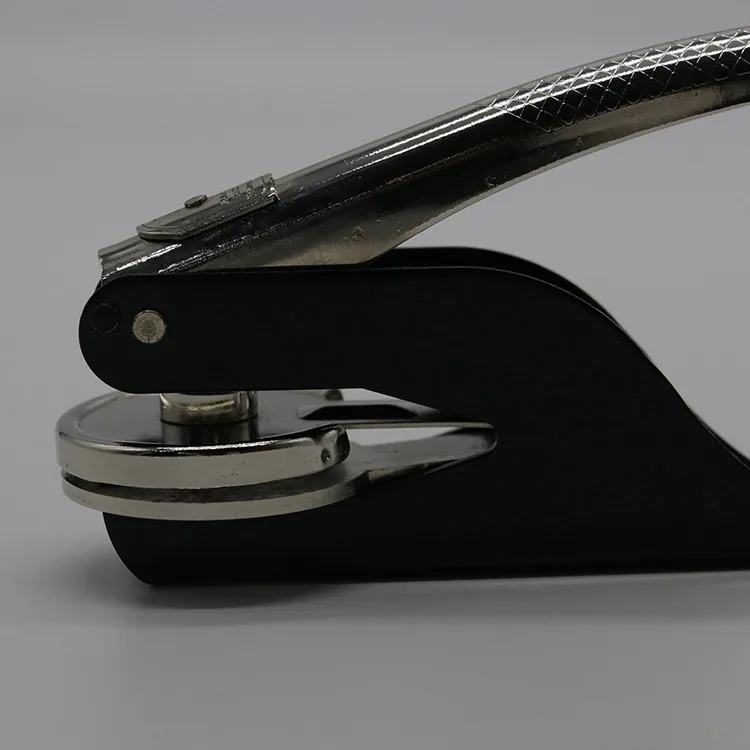 Black Rectangular Office Corporate Paper Stamp Steel Seal Embosser Seal Embosser Envelop Seal