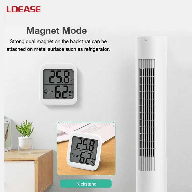 ABS Mini Indoor Outdoor Temperature Hygrometer Monitor Humidity Sensor
