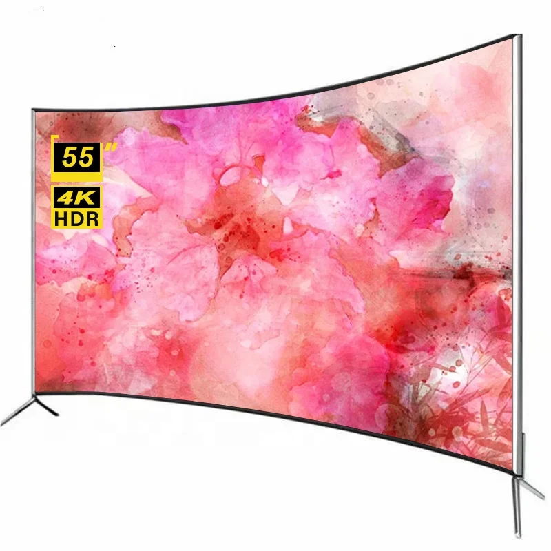 55 inch Curved Smart TV Smart TV 4K Big Screen Ultra HD LED Television 55 inch TV