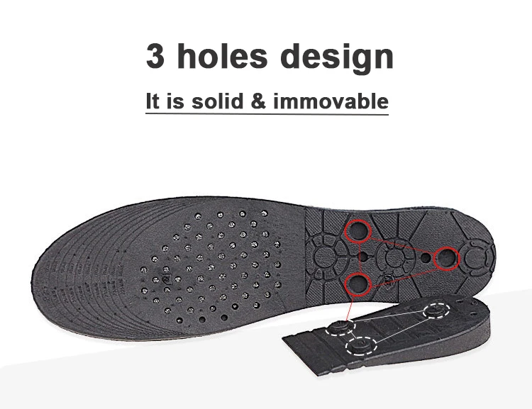 Height Boosting Shoe Lift 5 Layer Adjustable Height Insole With Air Cushion Elevator Height Increase Insoles