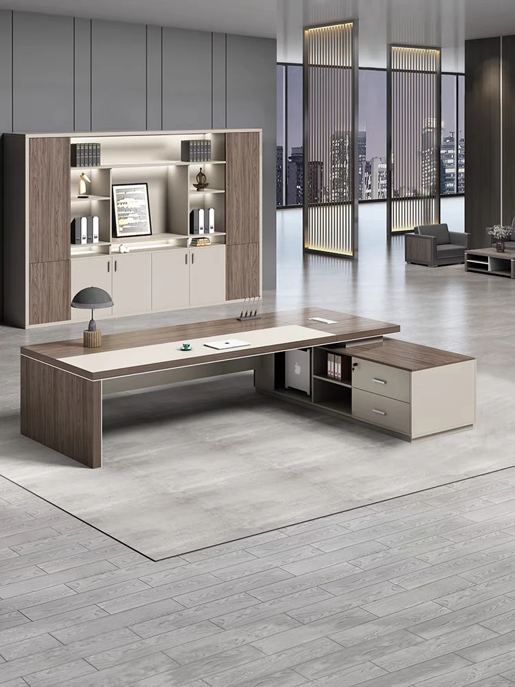 Luxurious Office Furniture Wooden Manager Director Table L Shaped Executive Office Desk