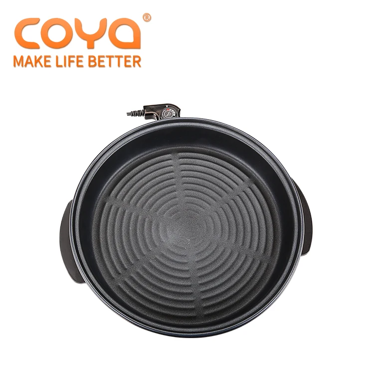 
Portable multi-function non stick coating round electric pizza pan 42cm for home use 