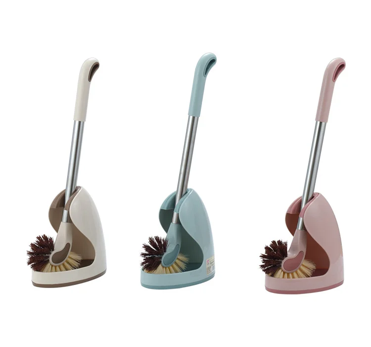 New design Amazon  cleaning China Wholesale OEM Customized   European Style Plastic Round Head Toilet Brush