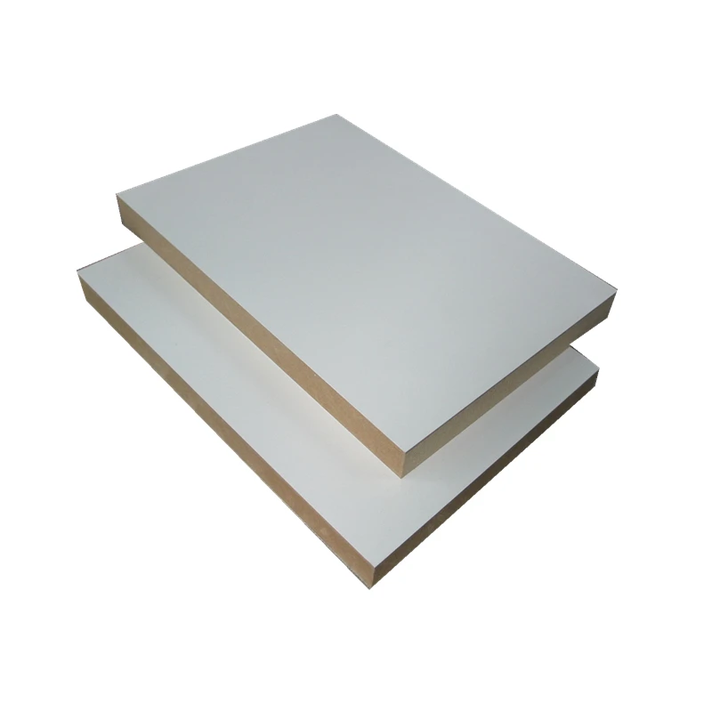 factory price of mdf hardboard white face MDF water-resistant melamine  glue