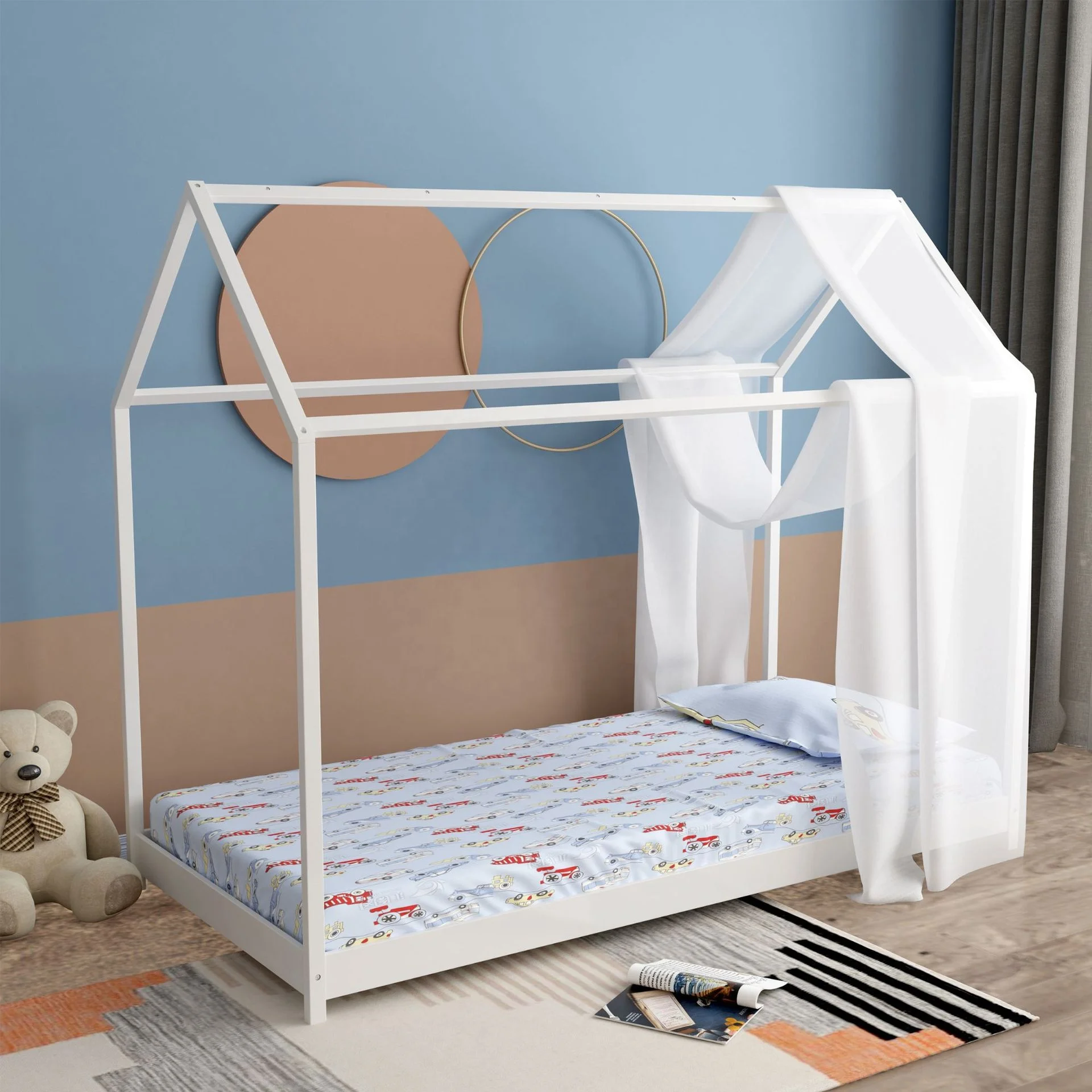 Pine Bed Kids Children Bedroom Furniture Bed