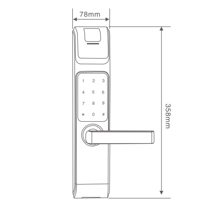 High Quality Fingerprint APP Password Smart Digital Door Lock