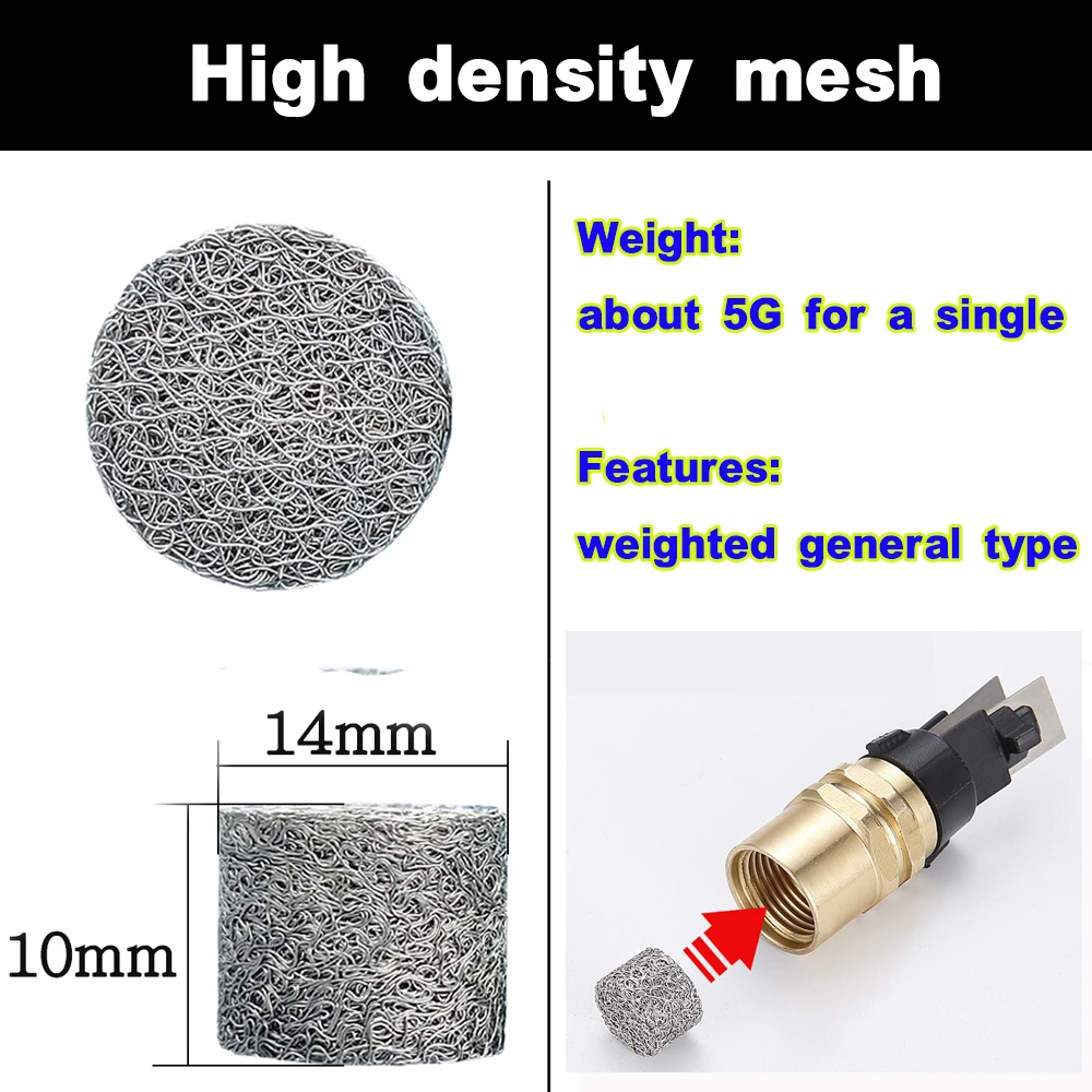 Thread Tip Generator Mesh Filter Foam Cannon Orifice Nozzle Maker Replacement Stainless Steel for Snow Lance Car Accessories