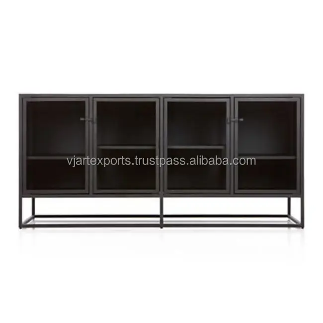 unique designer fine quality indian furniture by famous manufacturer 4 Doors Iron metal sideboards