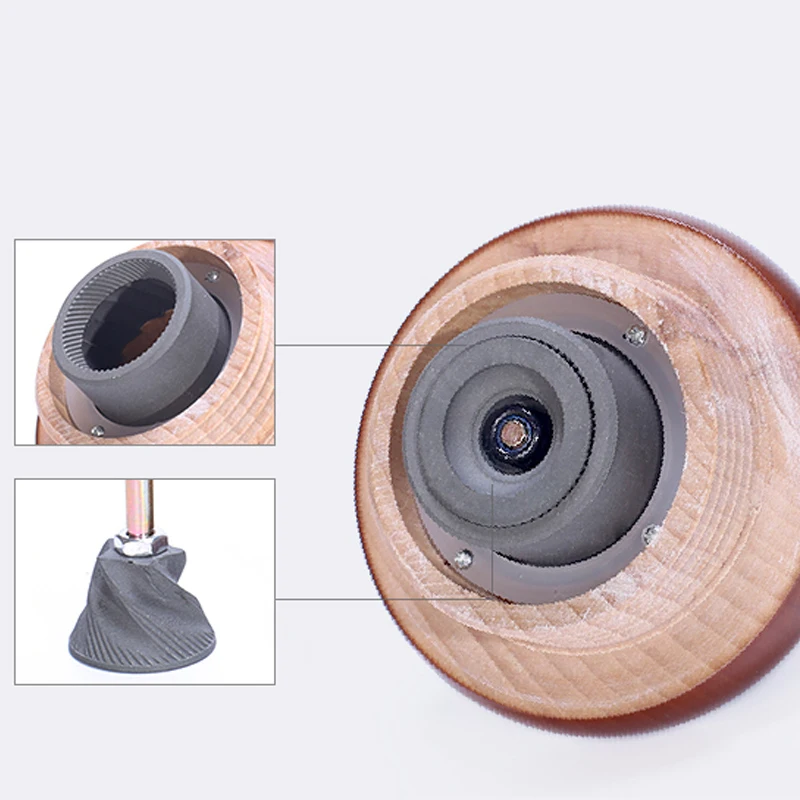 Manual coffee grinder hand crank adjustable wood household coffee bean grinder coffee machine