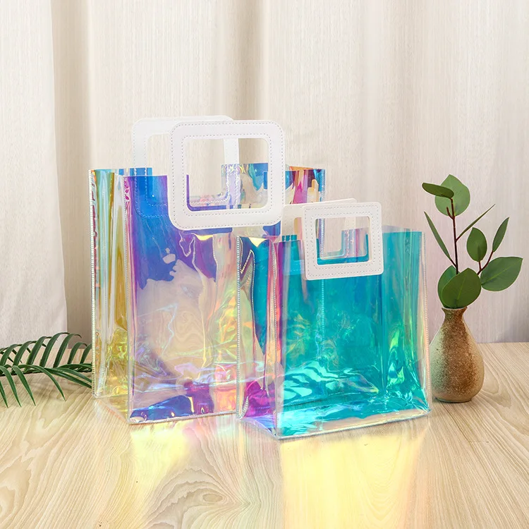 Customized Logo Cheap Fashion Sustainable Recycled Waterproof Pvc Rpet Tote Bag Pvc Zipper Toiletry Bag