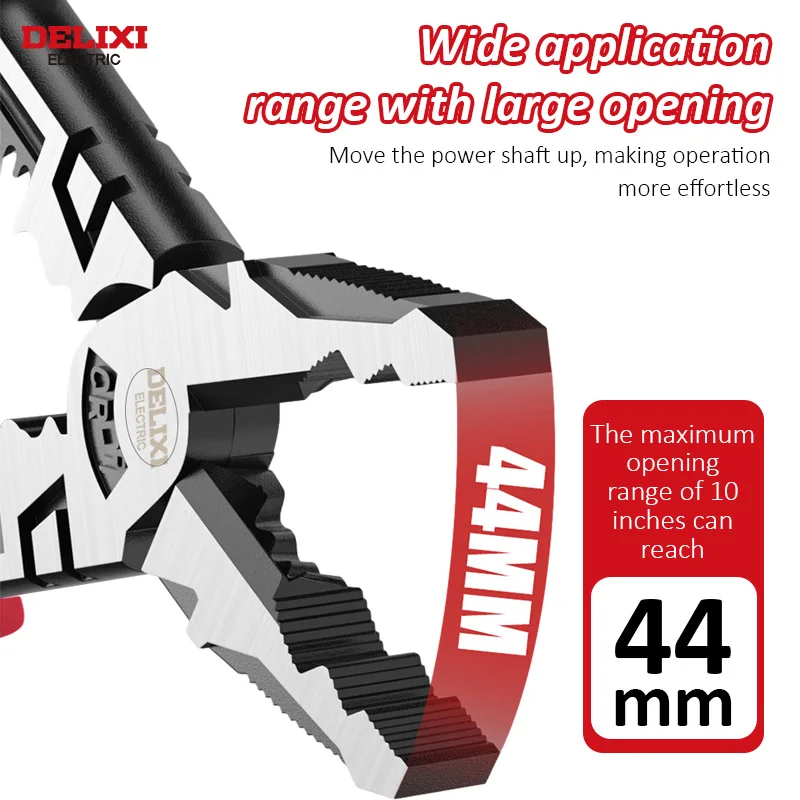 Delixi ELECTRIC Multifunctional Sleeve Design Sharp Cutting Cr Mo Alloy Steel Anti-Slip Handle Eccentric Wire Pliers