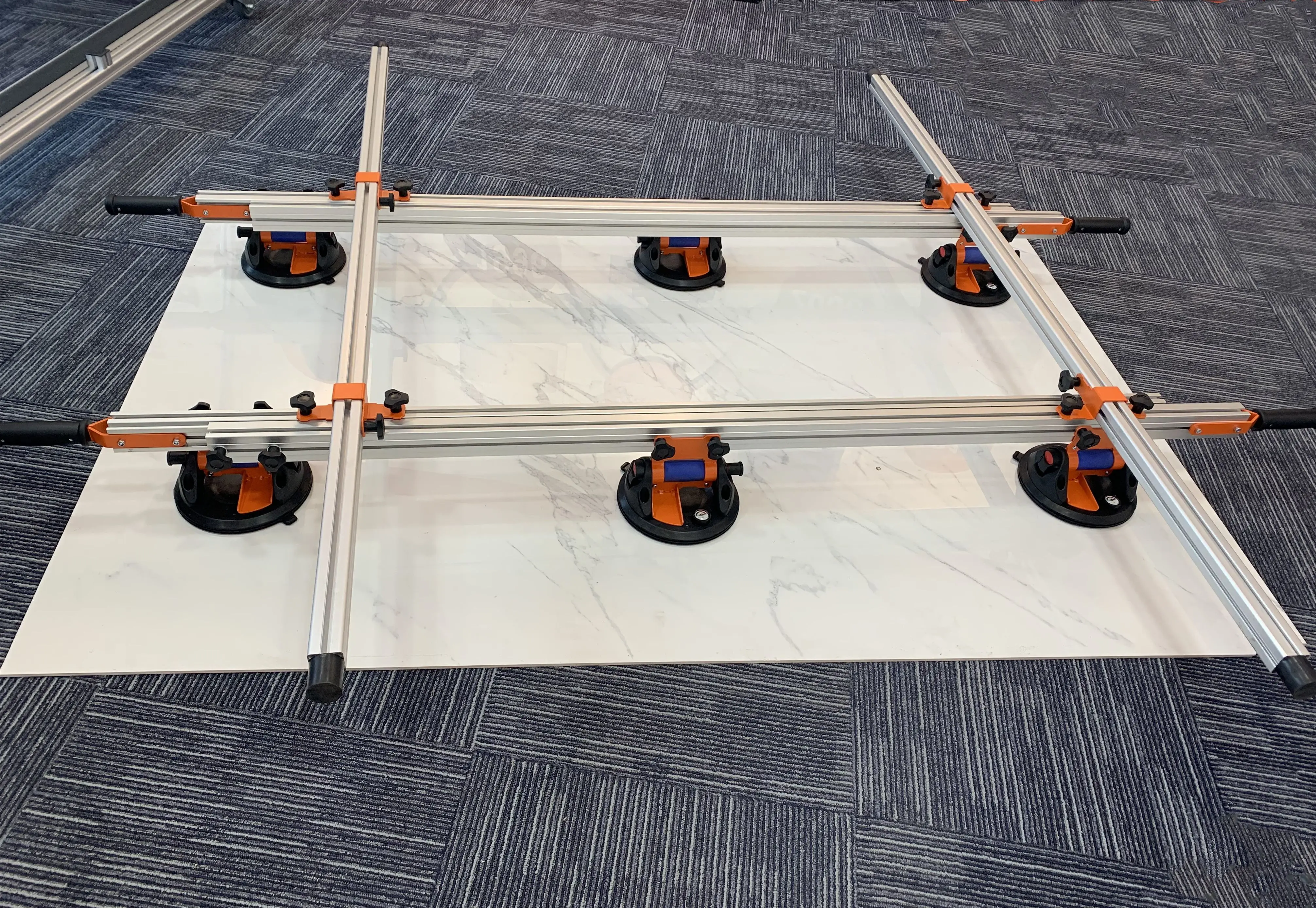 JohnTools DB-CY Large format carrying Frame  handing tools big tile carrier  Heavy Duty slab trans with 6 vacuum suction cups