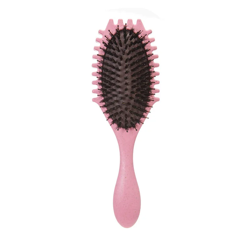 Curl Define Styling Brush Scalp Massage Detangling Hair Brush Comb 2024 New Wheat Straw Women Curl Defining Brush