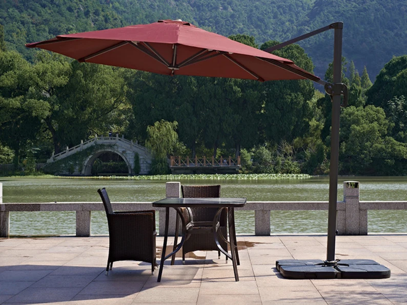 Factory Sales Outdoor Beach Plastic Water Filled 4pcs Garden Umbrella Plastic Base Cantilever Patio Umbrella Plastic Base