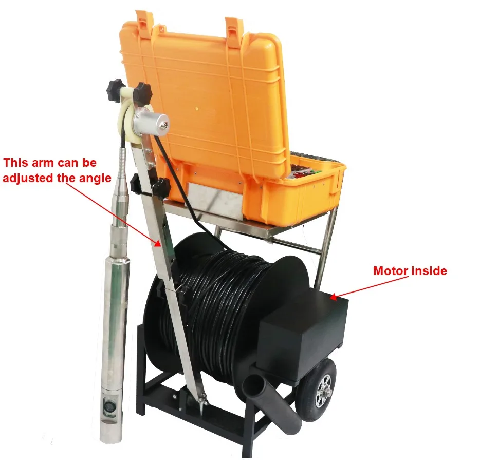 Vicam 200m to 500m borehole inspection camera with DVR and electrical winch