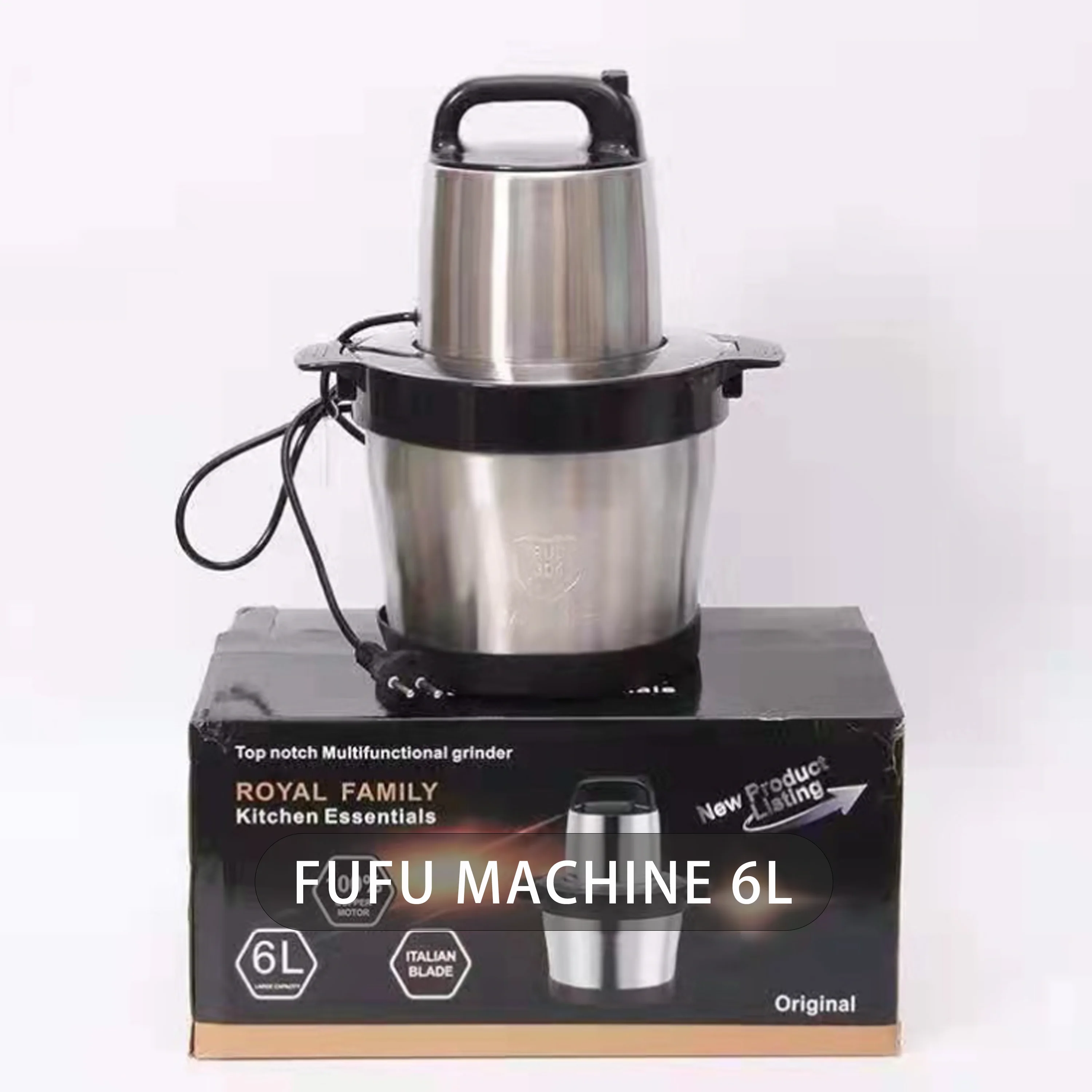 6L Fufu Machine Manual Yam Pounding For Fufu Pounder And Grinder Electric Commercial Use Automatic Taro Japanese Chilli